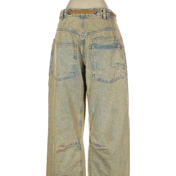 WE THE FREE Moxie Pull-On Barrel Jeans in Cowboy Khaki Sz 24 or 25 - runs big - Picture 16 of 16